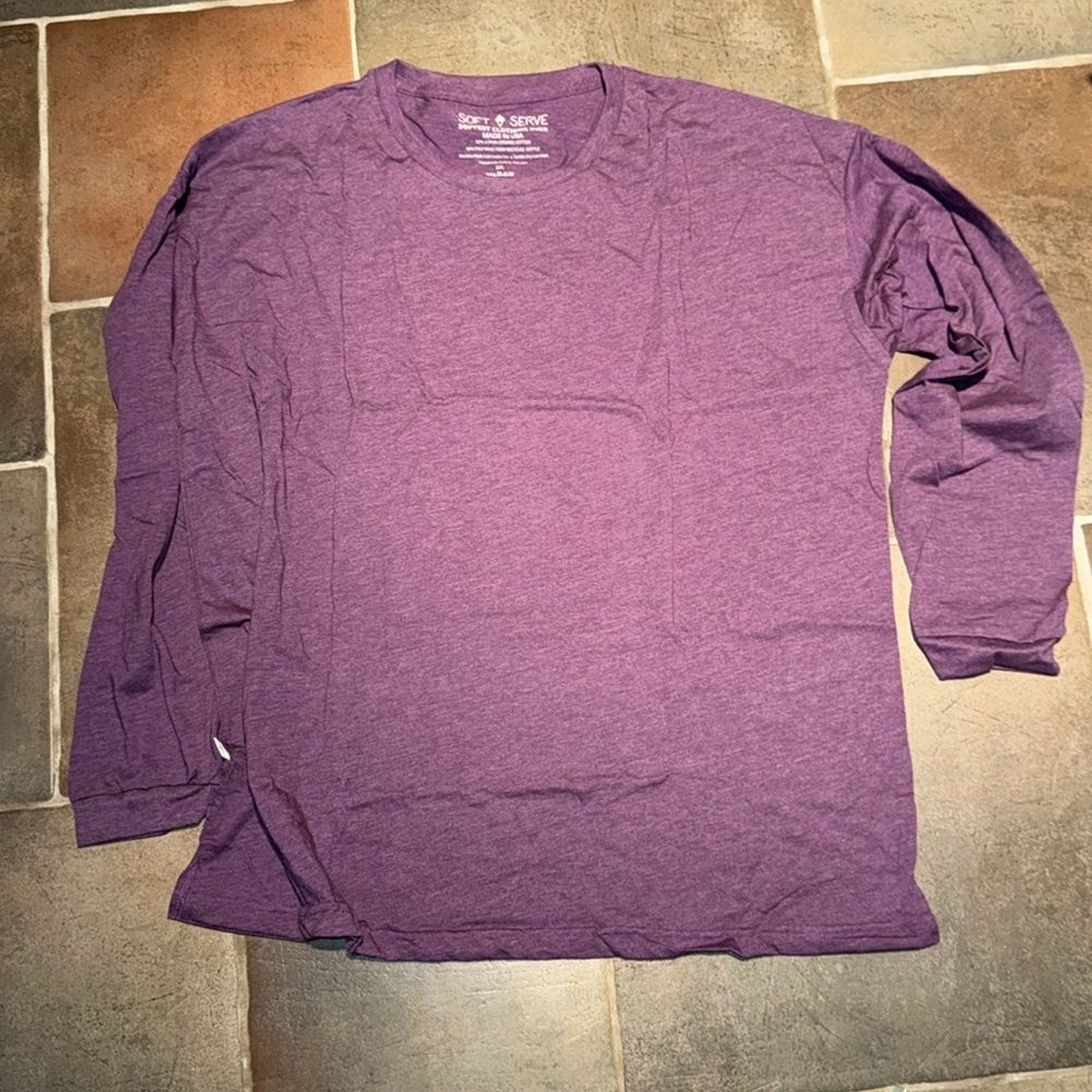 Soft Serve purple Long Sleeve T-Shirt Brand new softest clothing size 5XL unisex